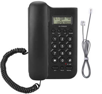 Vaste Telefoon Wandmontage Telefoon Ondersteuning Fsk/Dtmf Dual Systeem Desktop Bedrade Vaste Telefoon Voor Home Office Business Hotel zwart