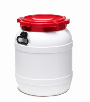 Vat 54 Liter - Water- En Luchtdicht - Wit/rood