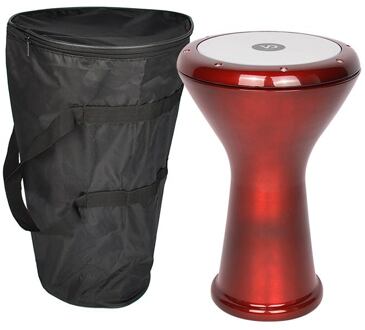 Vatan VDE-3025 gegoten aluminium goblet drum gegoten aluminium goblet drum, Egyptisch model, 22cm diameter, 44cm diep, rood gelakt