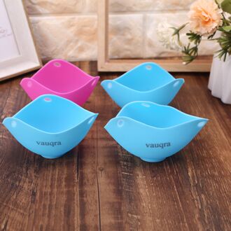 Vauqra 4 Stuks Siliconen Ei Stroper Pocheren Pods Egg Mold Kom Ringen Cooker Boiler Bakken Cup Keuken Koken Kookgerei Gereedschap
