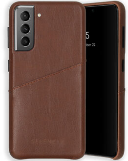 Vayu Vegan Lederen Backcover Samsung Galaxy S21 hoesje - Bruin