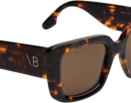 VB653S Vierkante Zonnebril voor Vrouwen Bruin