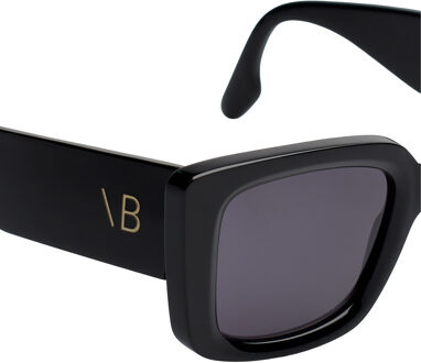 VB653S Vierkante Zonnebril voor Vrouwen Zwart