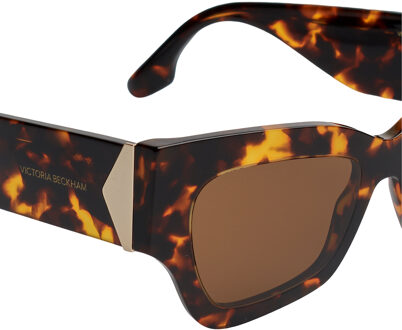 VB662S Geometrische zonnebril voor dames Bruin