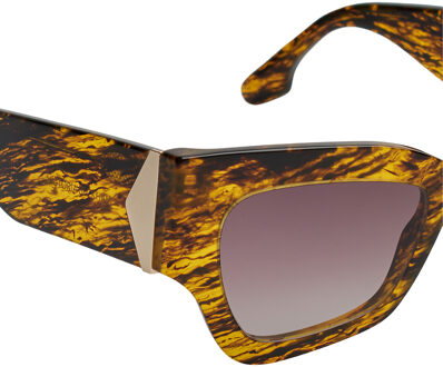 VB662S Geometrische zonnebril voor dames Geel - One Size
