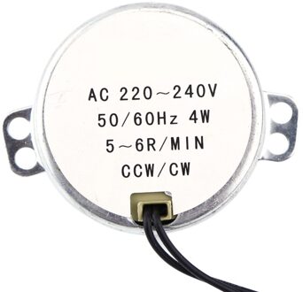 Vbestlife Ac Synchrone Motor 220-240V Motorreductor 4W Cw/Ccw Grote Koppel 5-6 rpm 50/60Hz Permanente Magneet Synchrone Motor