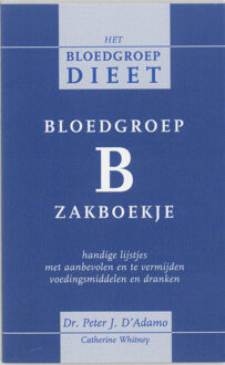 VBK Media Bloedgroep B zakboekje - Boek P. D'Adamo (9032508873)