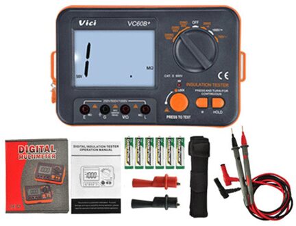 VC60B + Isolatieweerstandstester 250V 500V 1000V Digitale Megohmmeter Digitale Tester Megohm Meter