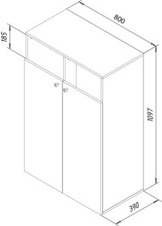 Vcm DresoXL badkamerkast wit.