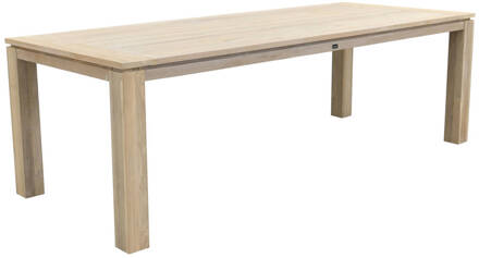 VDG Rome teak tuintafel 240 x 100 cm. - Grey Grijs