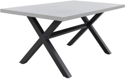 VDG Verona betonlook tuintafel 160 x 90 cm. - Black Grijs