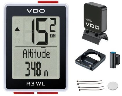 VDO Fietscomputer R3 WL draadloos STS Zwart