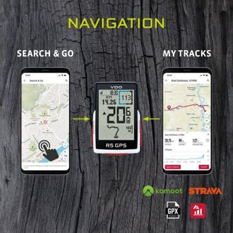 VDO Fietscomputer R5 GPS Set Cad Snelheid Zwart
