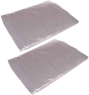 VEBA Klussen Afdekfolie - 2x stuks - afdekzeil - transparant - 4 x 5 meter - voor o.a. schilderen