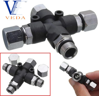 VEDA 3 Way Airbrush Airhose Splitter Manifold with 1/8" BSP Fittings 2 Male Air Outlets and 1 Female Air Inlet