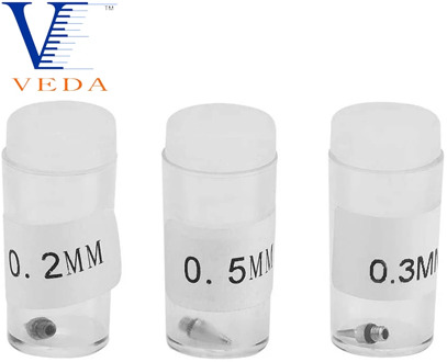 VEDA Nozzle Replacement for Airbrush 5pcs 0.2/0.3/0.5mm Airbrush Nozzle Accessories Painting Machine Gravity Feed Parts Tools