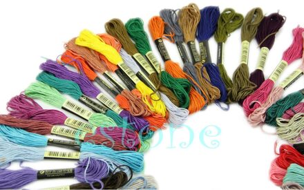 Veel 50 Katoen Cross Floss Stitch Draad Borduurwerk Naaien Strengen Multi Kleuren 62KC
