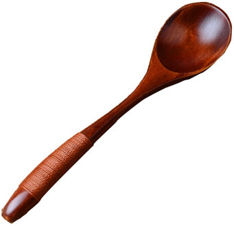 Veel Houten Lepel Bamboe Keuken Koken Gebruiksvoorwerp Tool Soep Theelepel Catering Huis Keuken Accessoires Goed Servies Bruin