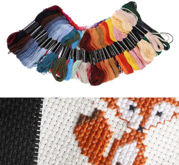 Veelkleurige Draad 50 Kleuren Borduurgaren Hand Kruissteek Floss Naaien Strengen Craft Naaien Accessoires Supply