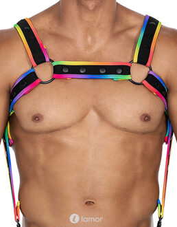 Veelkleurige Neopreen Borstharnas05 - Maat: One Size