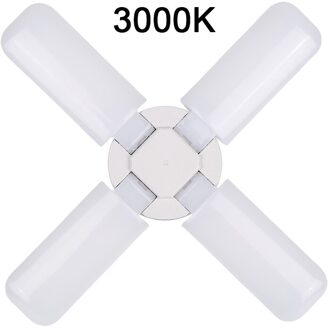 Veelzijdige E26 Eenvoudig Te Installeren Lichten 30W/40W Geleid Garage Verlichting 3000LM/4000LM Vervormbare Plafondlamp super Heldere Workshop Lampen Four Leaf warm