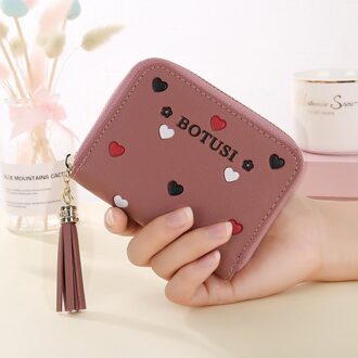Veelzijdige Vrouwen Portemonnee Kwastje Rits Liefde Vrouwen Korte Portemonnee Nul Portemonnee Vrouwen Kaarthouders Portemonnee Man portemonnee Man diep poeder