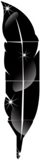 Veer Pluim Spiegel Muursticker Verwijderbare Diy Art Decal Home Decor Muurschildering 3D Spiegel Muursticker Vinyl Decal Acryl Stickers 02
