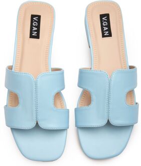 Vegan Bok Slide Sandalen Blauw