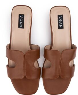 Vegan Bok Slide Sandalen Bruin - EU 40.5 / UK 7