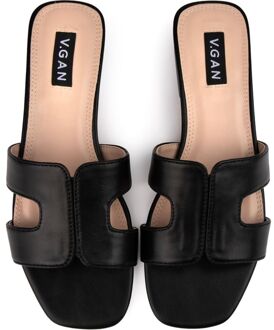 Vegan Bok Slide Sandalen - maat Zwart
