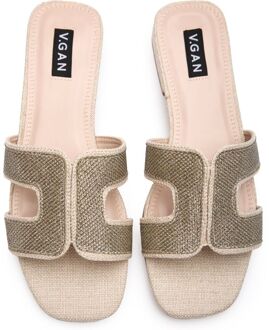 Vegan Bok Slide Sandalen Metallic - EU 37 / UK 4