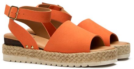 Vegan Draak Espadrille Sandalen Oranje - EU 40.5 / UK 7