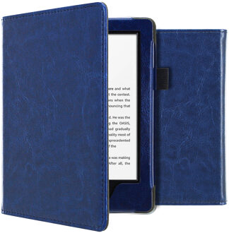 Vegan Leather Booktype Amazon Kindle 10 tablethoes - Donkerblauw