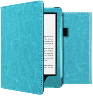 Vegan Leather Booktype Amazon Kindle 10 tablethoes - Lichtblauw