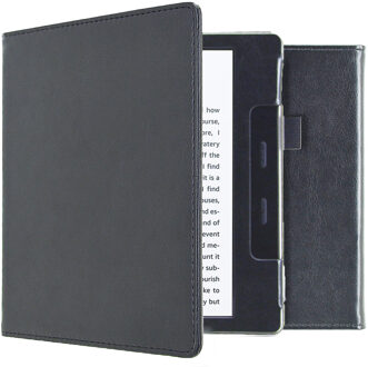 Vegan Leather Booktype Amazon Kindle Oasis 3 tablethoes - Zwart