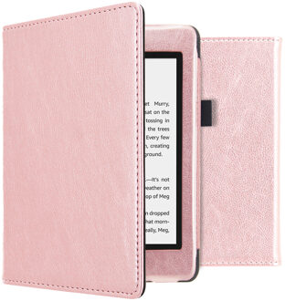 Vegan Leather Booktype Amazon Kindle Paperwhite 4 tablethoes - Rosé Goud