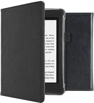 Vegan Leather Booktype Amazon Kindle Paperwhite 4 tablethoes - Zwart