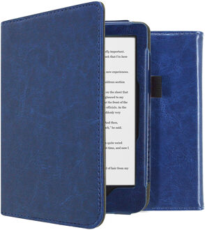 Vegan Leather Booktype Kobo Clara HD tablethoes - Donkerblauw