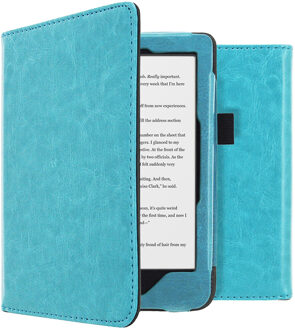 Vegan Leather Booktype Kobo Clara HD tablethoes - Lichtblauw