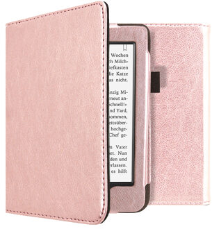 Vegan Leather Booktype Tolino Page 2 tablethoes - Rosé Goud