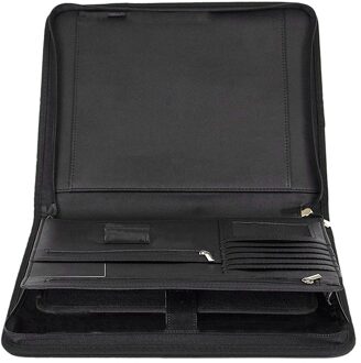 Vegan Lederen Map Ritssluiting Portfolio voor Business IPad/Tafel en Kaart Interview Hervatten Bindmiddel