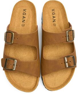 Vegan Mango Comfort Footbed Sandalen Bruin