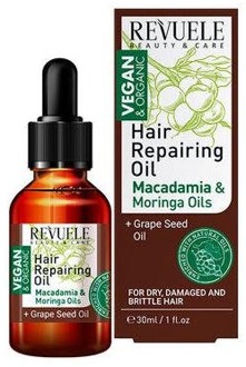 Vegan & Organic Hair Repairing Oil Macadamia & Moringa Oil 30ml.