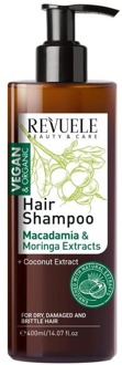 Vegan & Organic Hair Shampoo Macadamia & Moringa oil 400ml.