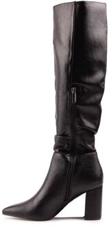 Vegan Peach Knee High Laarzen Zwart - EU 42 / UK 8