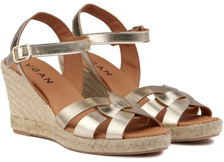 Vegan Rhubarb Espadrille Sandalen Metallic - EU 37 / UK 4