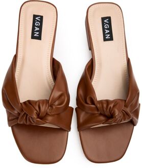 Vegan Schorseneer Knot Slide Sandalen Bruin - EU 38 / UK 5
