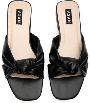 Vegan Schorseneer Knot Slide Sandalen Zwart - EU 37 / UK 4