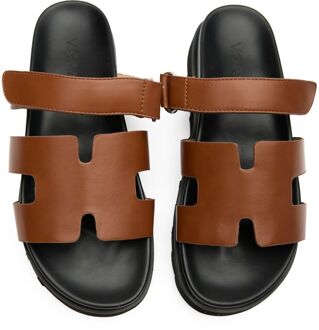 Vegan Shea Slide Sandalen Bruin