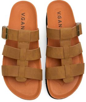 Vegan Vijgen Slide Voetsandalen Bruin - EU 37 / UK 4